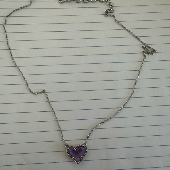 Kendra Scott Purple Heart Necklace - Picture 2 of 3